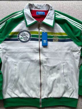 Adidas Men's Star Wars Yoda's School of Tennis Reversible Jacket Rare Collection